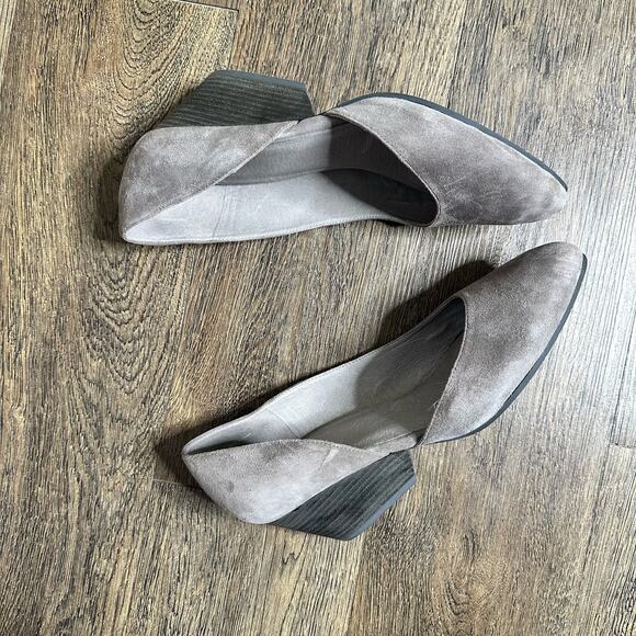 EILEEN FISHER GRAY suede Lily D’Orsay Wedge Heels sz 9 - Picture 3 of 8